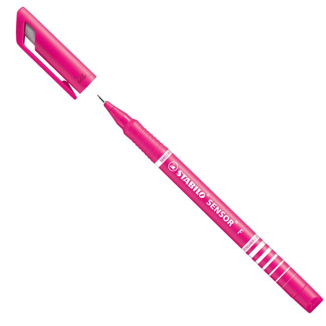 Stabilo -  SENSOR, Fineliner, Fijn 0.3 mm, Met Meeverende Schrijfpunt, doos 10 stuks, roze | 10 stuks