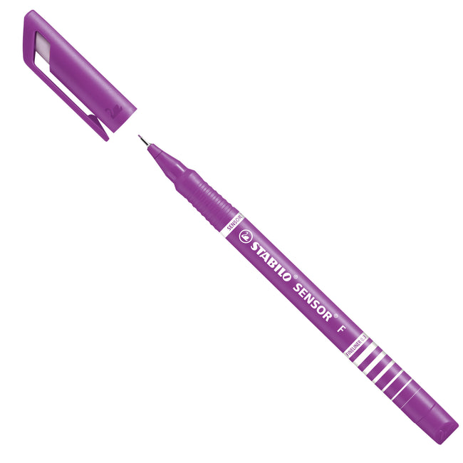 Stabilo -  SENSOR, Fineliner, Fijn 0.3 mm, Met Meeverende Schrijfpunt, doos 10 stuks, lila | 10 stuks
