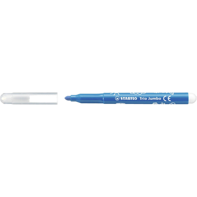 Stabilo -  Trio , viltstift, met extra dikke punt 3.0 mm, etui met 12 kleuren