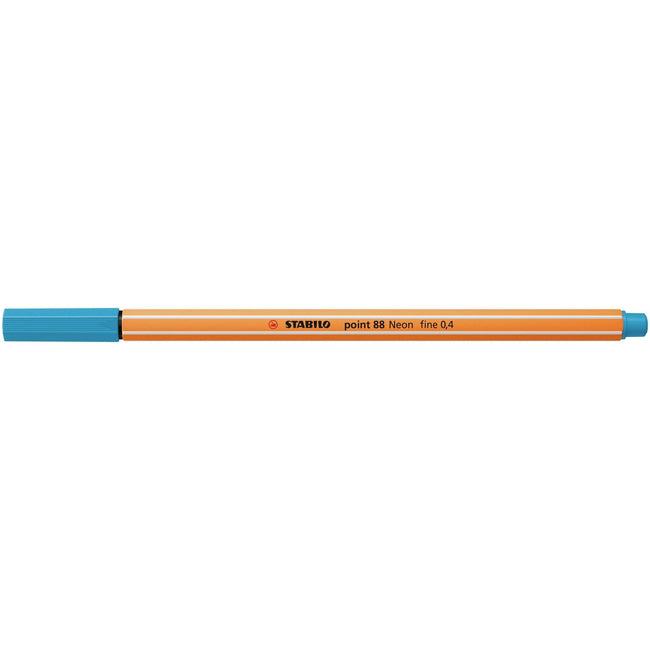 Stabilo -  point 88, premium fineliner 0.4 mm, neon blauw, per stuk