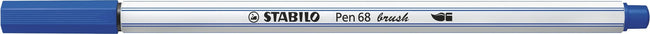 Stabilo -  Pen 68 brush, premium brush viltstift, ultramarijn blauw, per stuk