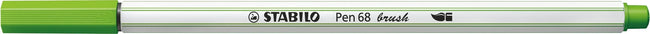 Stabilo -  Pen 68 brush, premium brush viltstift, loof groen, per stuk