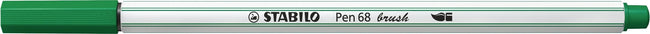 Stabilo -  Pen 68 brush, premium brush viltstift, smaragd groen, per stuk