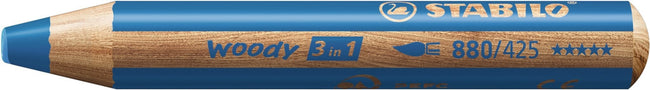 Stabilo -  woody 3 in 1, multitalent kleurpotlood, ARTY etui 6 kleuren + puntenslijper