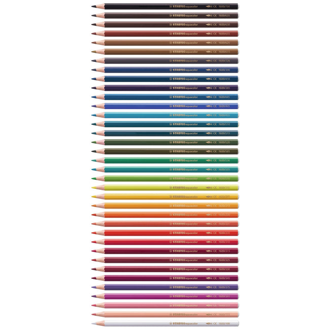 Stabilo -  aquacolor, premium aquarel kleurpotlood, ARTY etui met 12 kleuren