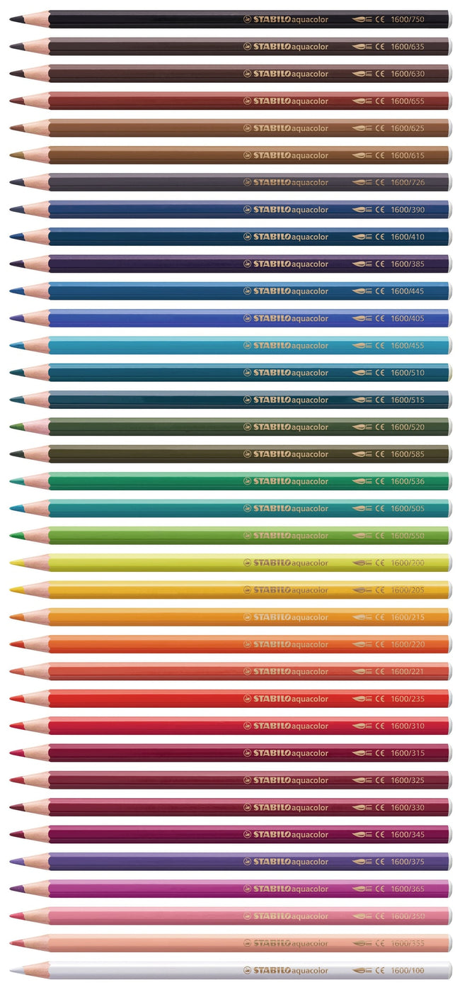 Stabilo -  aquacolor, premium aquarel kleurpotlood, ARTY etui met 24 kleuren