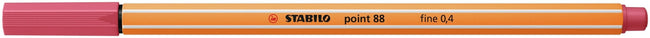 Stabilo -  point 88, premium fineliner 0.4 mm, aardbeien rood, per stuk