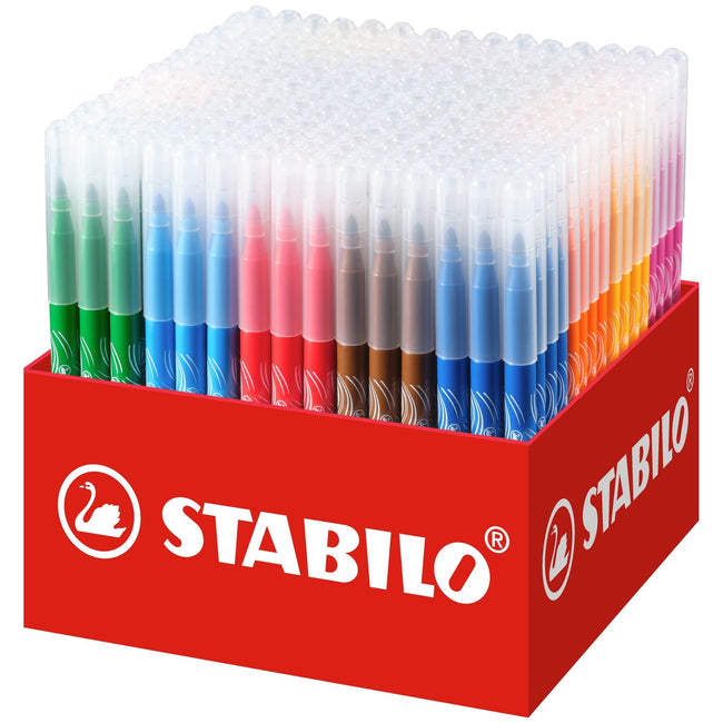 Stabilo -  Trio thick Abrikoos (kleur), Zwart, Blauwviolet, Bruin, Karmijn, Groen, Grijs, Lichtblauw, Nachtblauw, Oranje