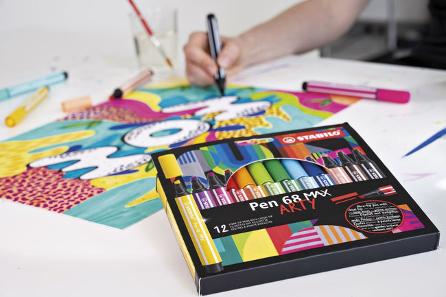Stabilo -  Viltstift pen 68/12 max arty 12st assorti | 6 stuks