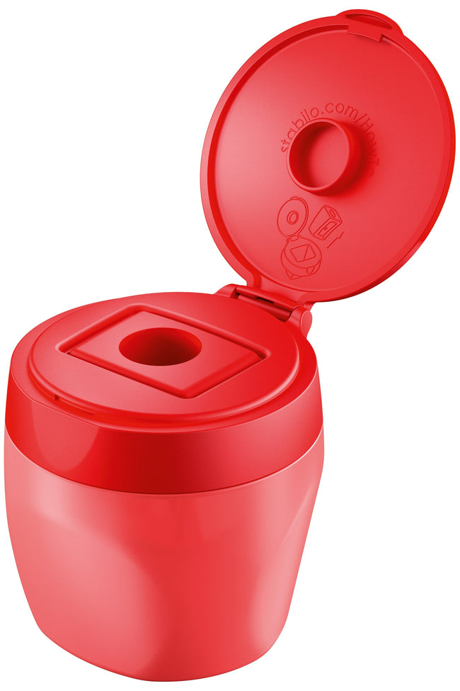Stabilo -  Puntenslijper 4849 woody 3 in 1 rood | 3 stuks