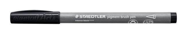 Staedtler -  Brushpen pigment pen intens 1.0mm zwart | 10 stuks