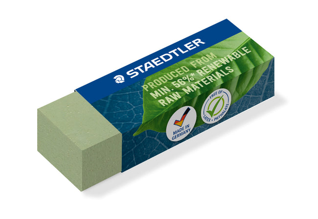 Staedtler -  Gum eco 52680 65x23x10mm olijfgroen | 20 stuks