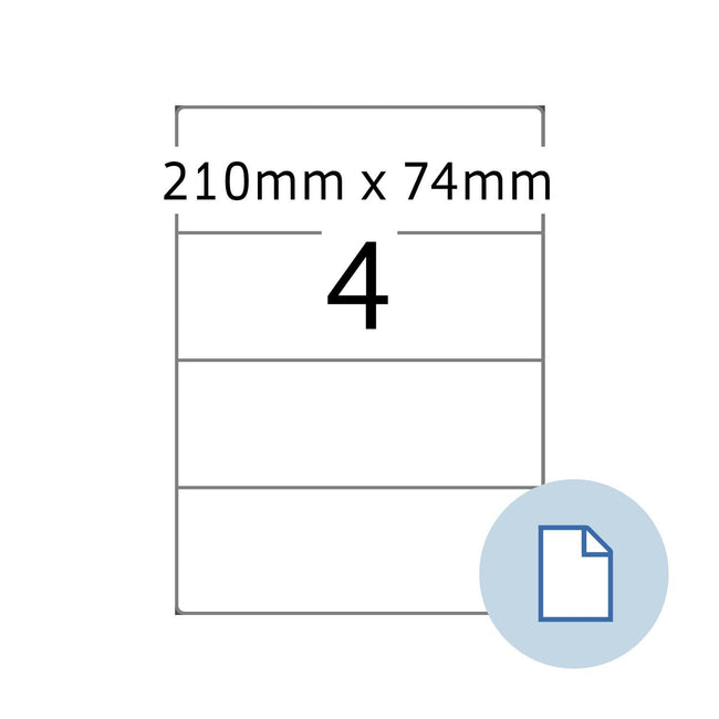 HERMA -  Etiket  8405 a4 expr 500 210x74 wit 2000st