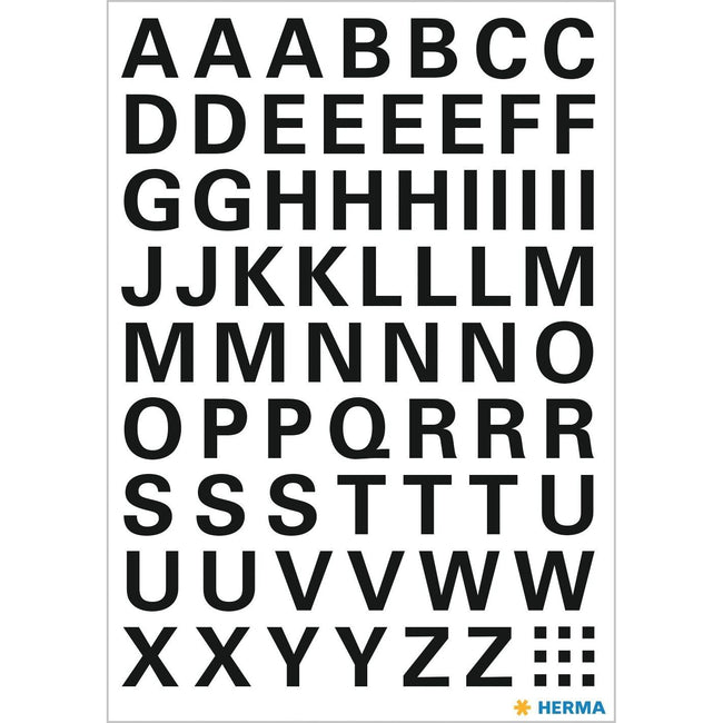 HERMA -  Etiket  4158 10mm letters a-z zwart | 10 stuks