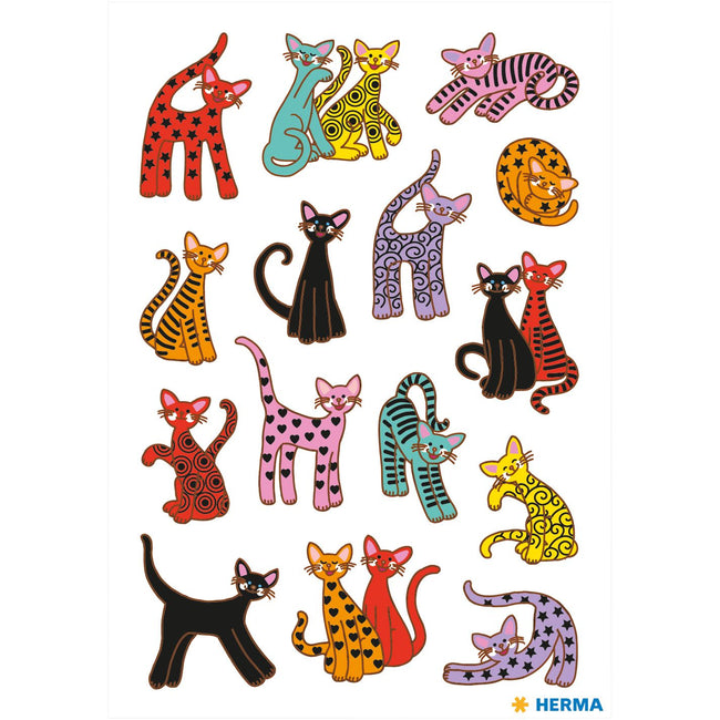 HERMA -  Décor sticker abstracte katten | 10 stuks