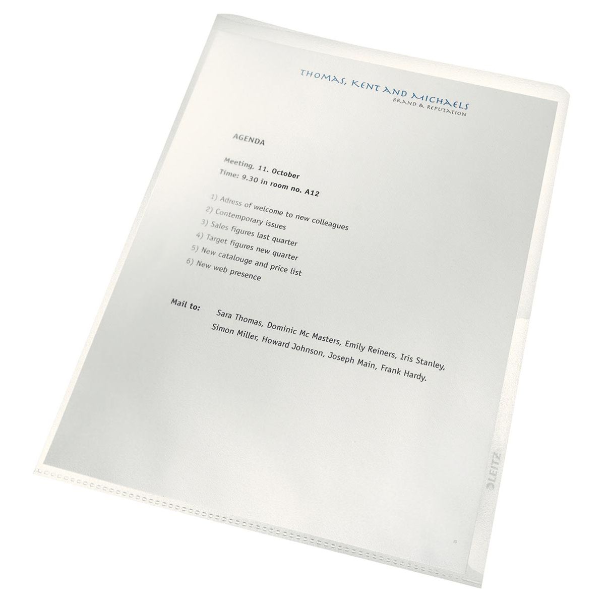 Leitz -  recycle L-map, transparant, pak van 100 stuks