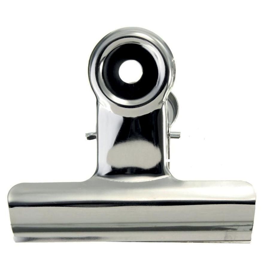 LPC - Bulldoggenclip 38 mm, Silber, Box mit 10 Stück