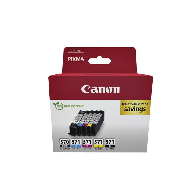Canon - Tintenpatrone PGI-570 + CLI-571 2x Schwarz + 3 Farben