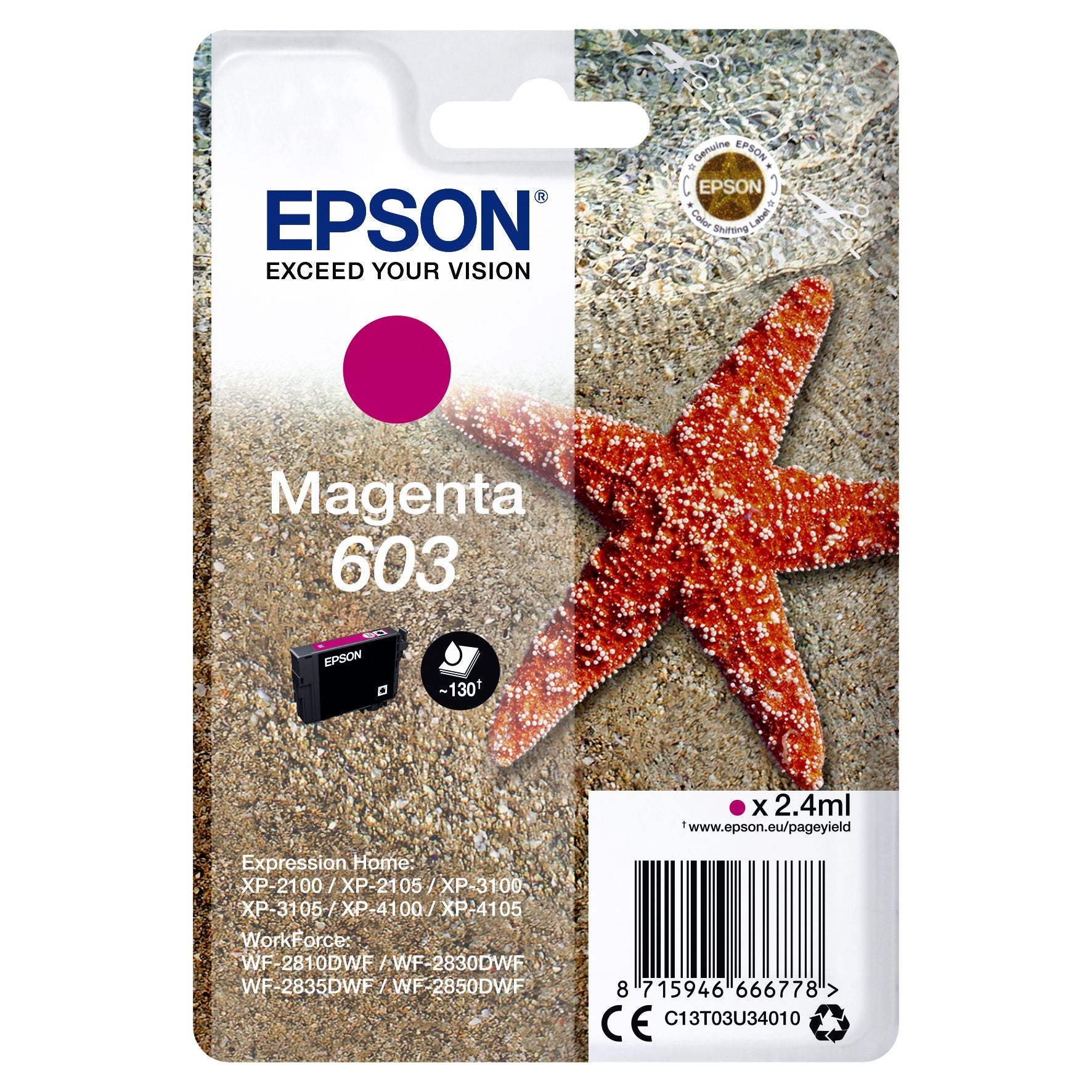 Epson - Cartouche d'encre 603 T03U3 rouge