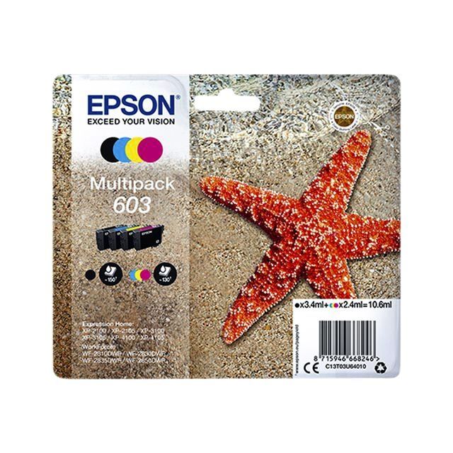 Epson - Cartouche d'encre 603 T03U6 noire + 3 couleurs