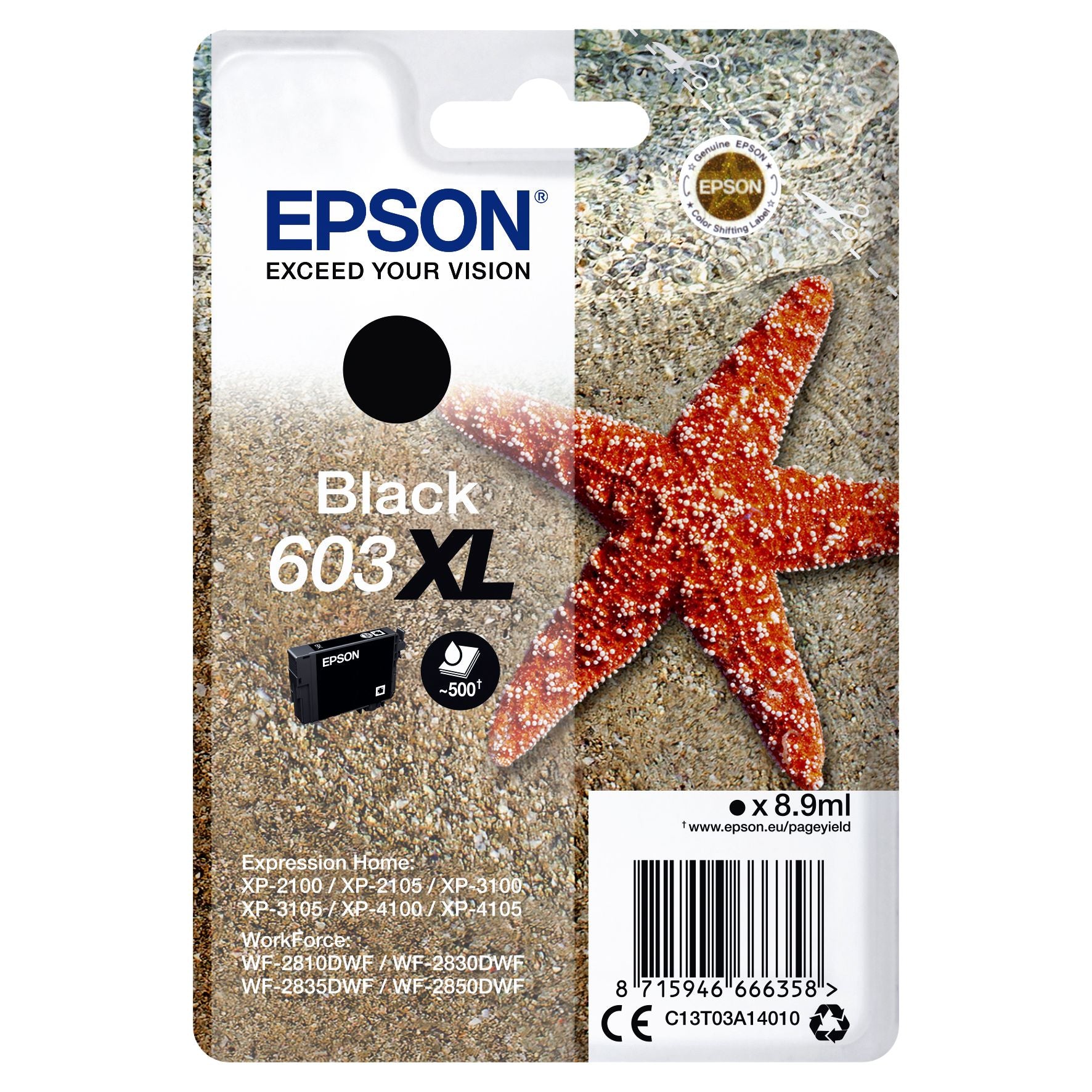 Epson - Cartouche d'encre 603XL T03A1 noire