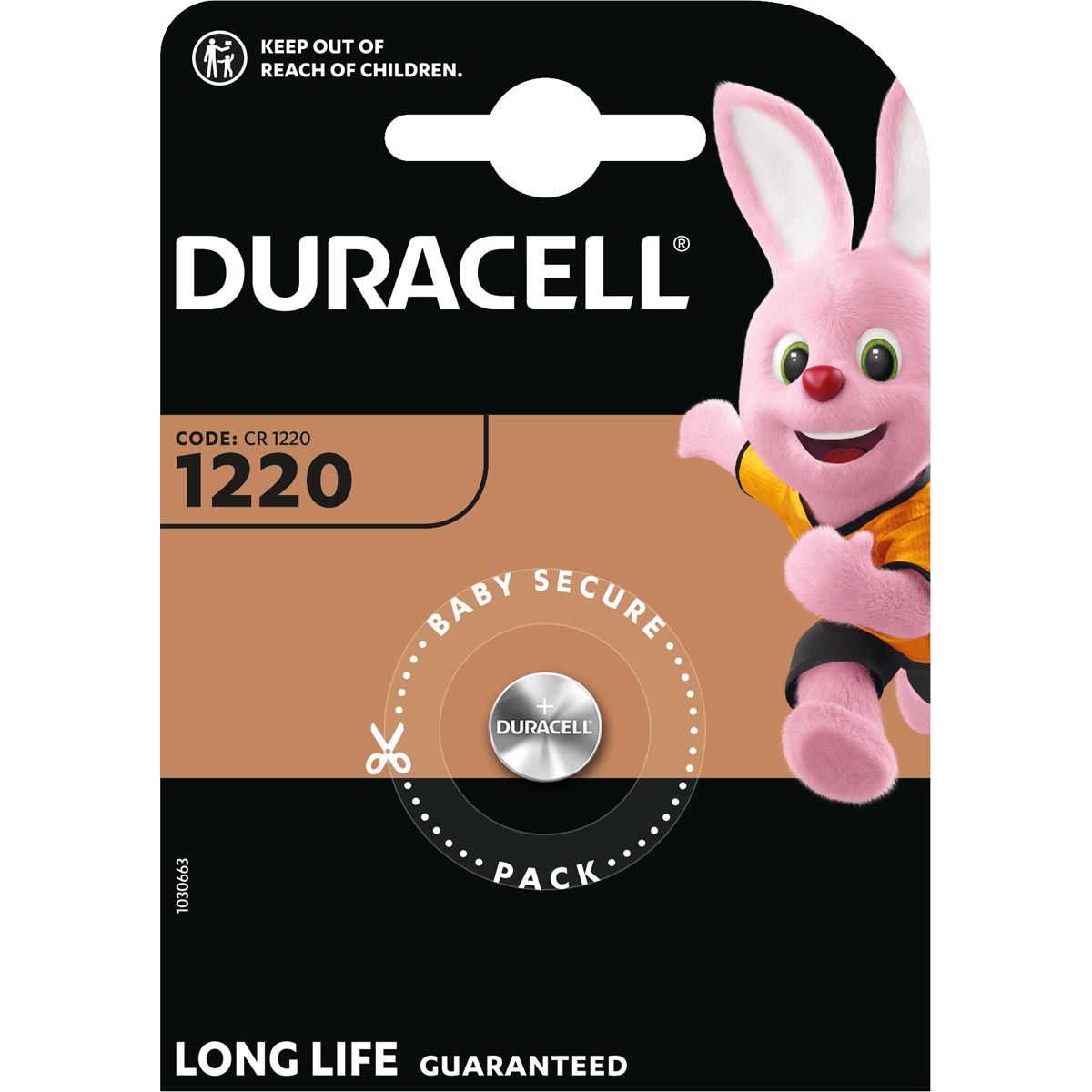Duracell - Knopfzelle Specialty Electronics CR1220, Blister à 1 Stück