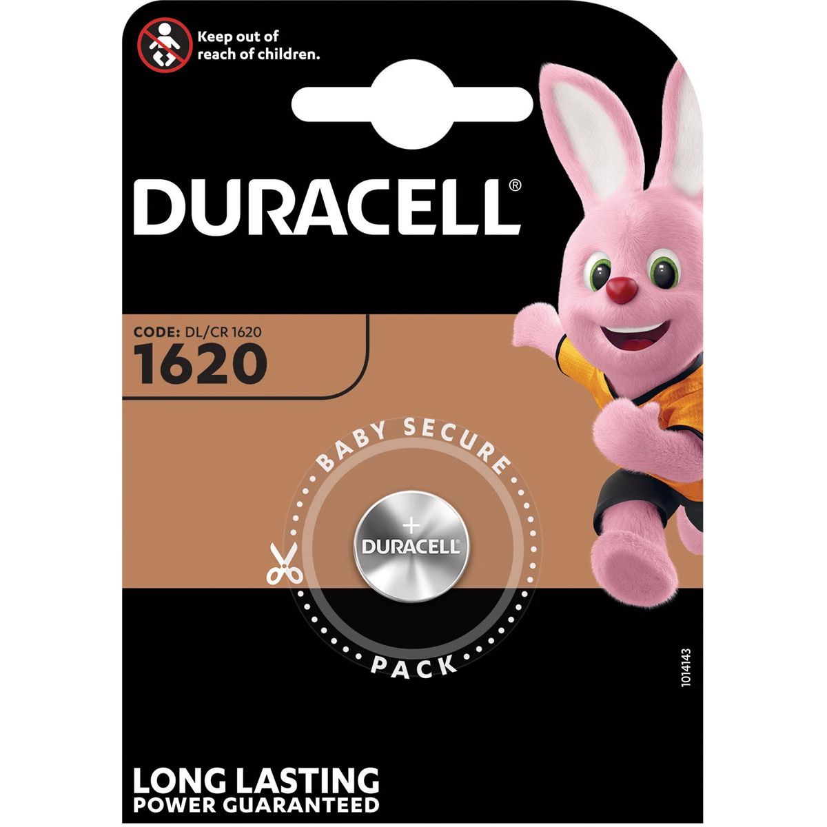 Duracell -  knoopcel Specialty Electronics CR1620, blister van 1 stuk