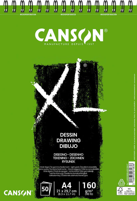 Canson -  tekenblok XL 160g/m ² ft A4, 50 vel
