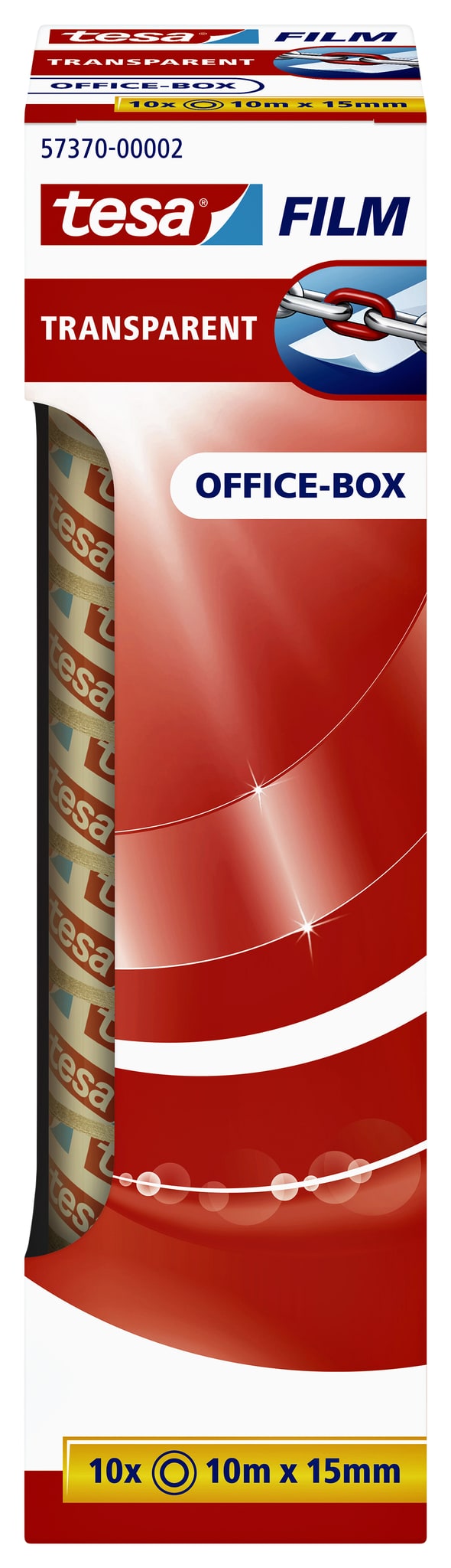 Tesa -  Plakband film 10mx15mm transparant 10 rol