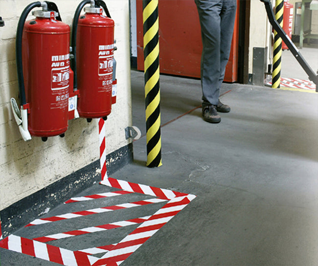 Tesa -  Waarschuwingsse 66mx50mm rood wit | 6 stuks