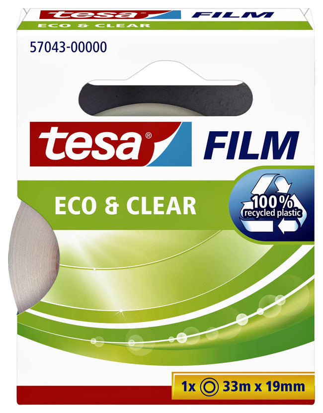 Tesa -  Plakband film eco clear 33mx19mm transparant | 10 stuks