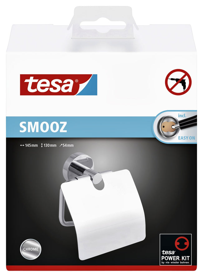 Tesa -  Toiletrolhouder met deksel smooz