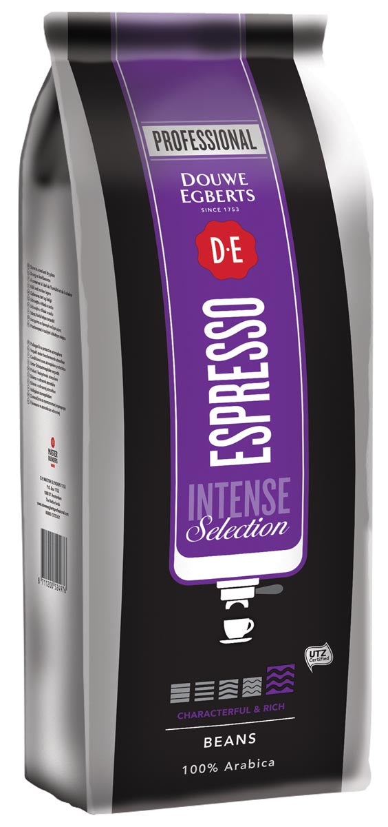 Douwe Egberts - Kaffeebohnen, Espresso Intense, Packung mit 1 kg