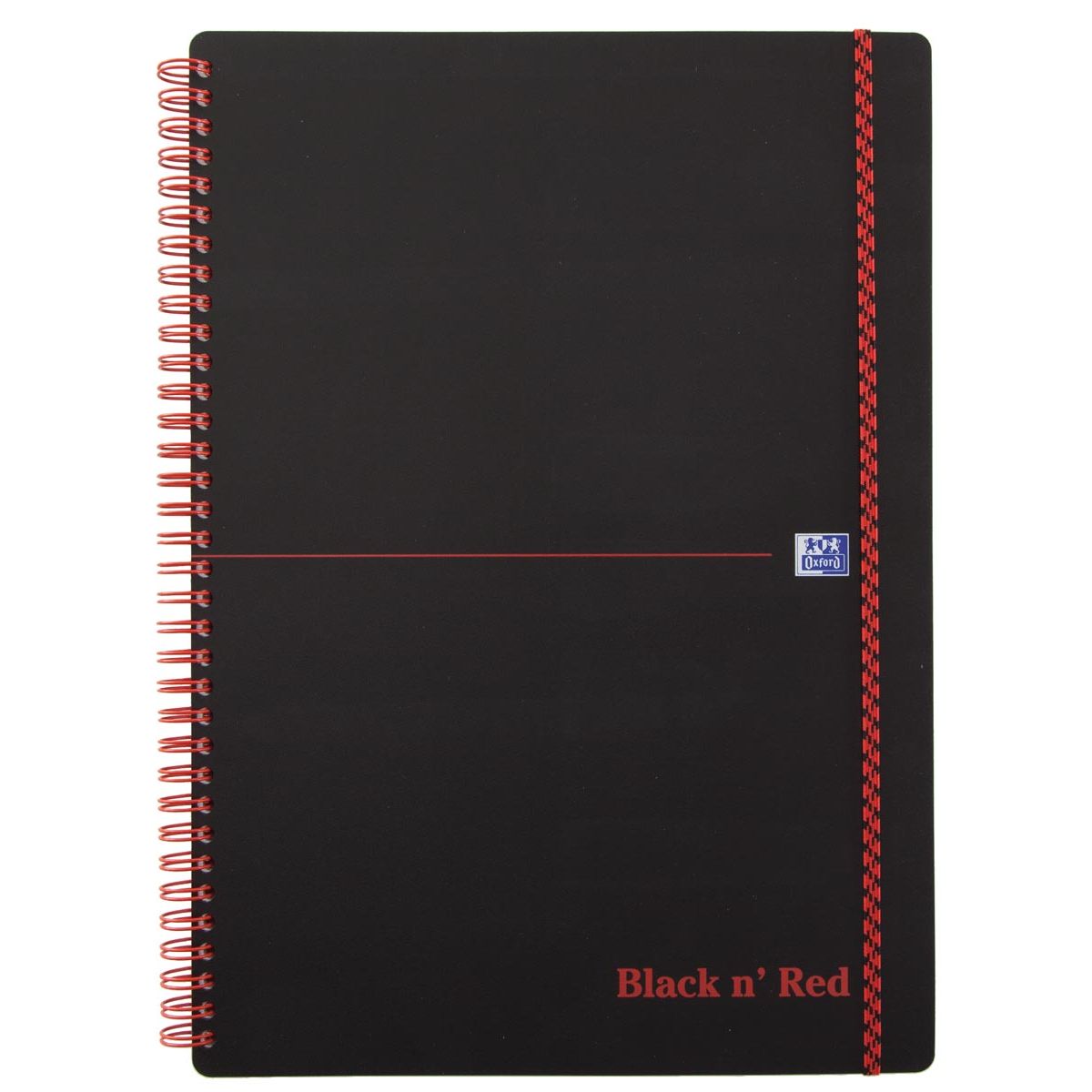 Oxford - Carnet Black n' Red A4 PP 70 feuilles diamant 5mm