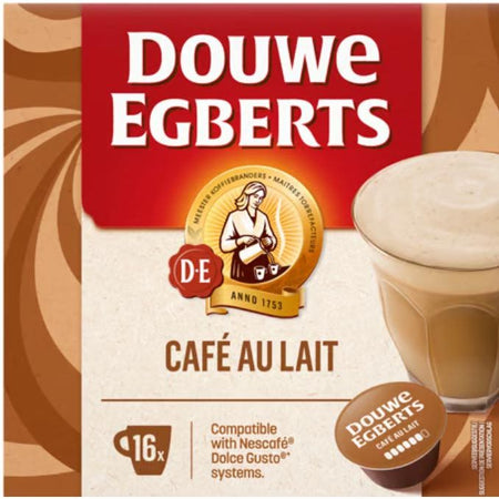 Douwe Egberts -  koffiecapsules Café au lait, pak van 16 stuks