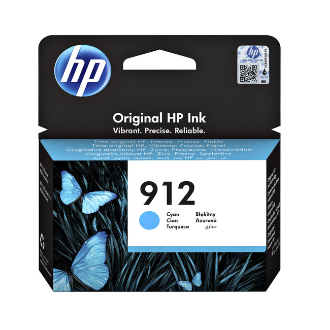 HP - Cartouche d'encre 3yl77ae 912 bleue