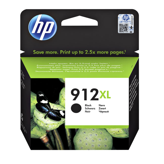 HP - cartouche d'encre 912XL, 825 pages, OEM 3YL84AE#BGX, noir