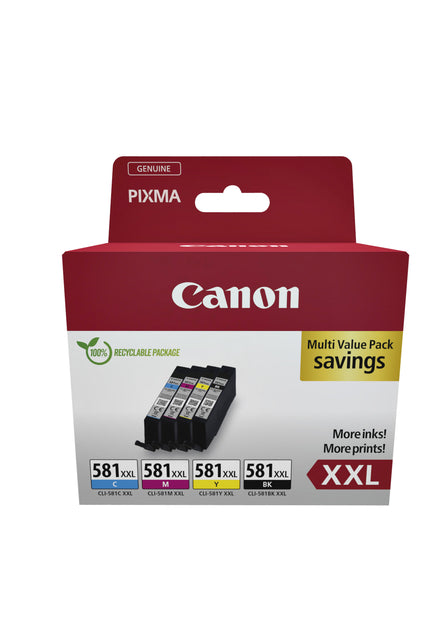 Canon - Tintenpatrone CLI-581XXL schwarz + 3 Farben