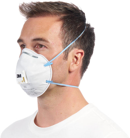 3M -  Cool Flow stofmasker, FFP2, met ventiel, pak van 10 stuks (afbeelding 2)