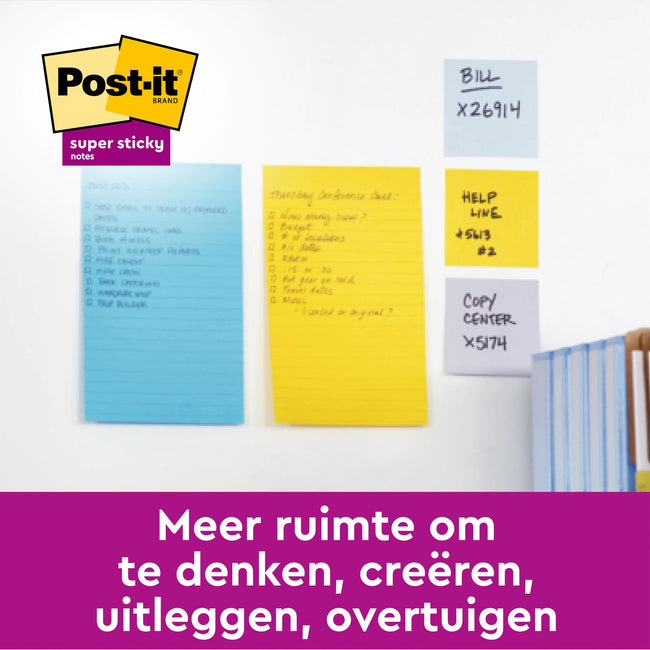 Post-it -  Memoblok  6445s s 152x101mm ass 3st | 2304 stuks