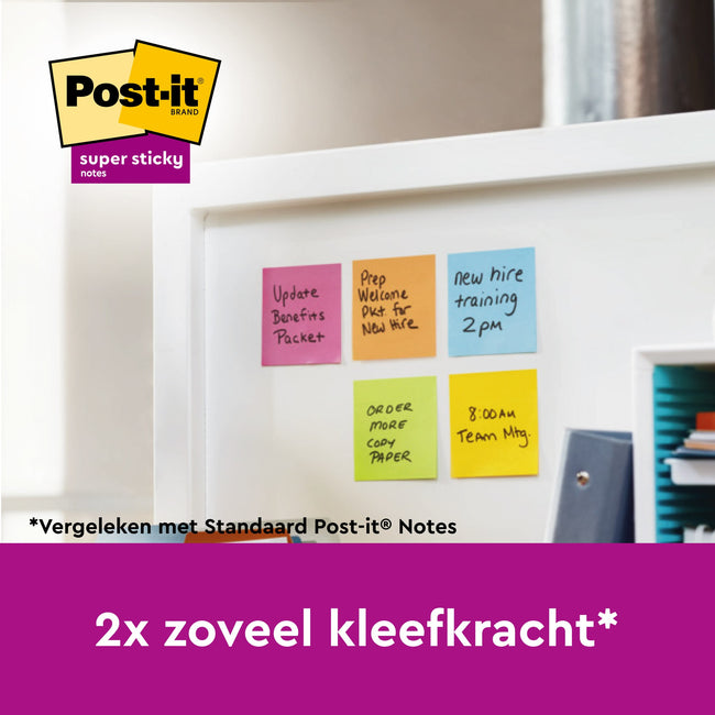 Post-it -  Memoblok  654 super sticky 76x76mm boost | 12 stuks