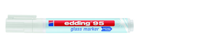 Edding -  Viltstift  95 glasbord wit | 10 stuks