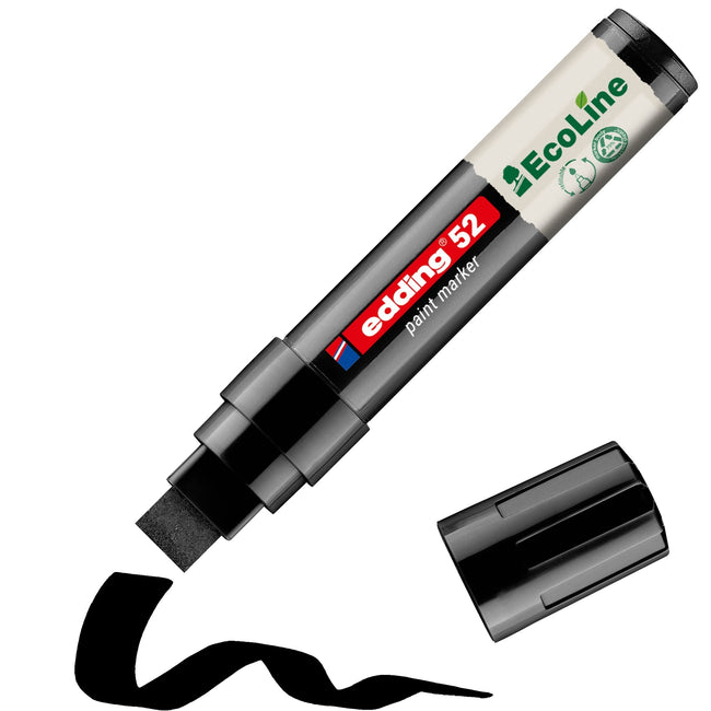 Edding EcoLine -  Paintmarker edding 52 eco waterbasis 4-15mm zwart | 5 stuks
