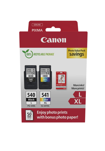 Canon -  Inktcartridge  pg-540l cl-541xl zw+kl+papier