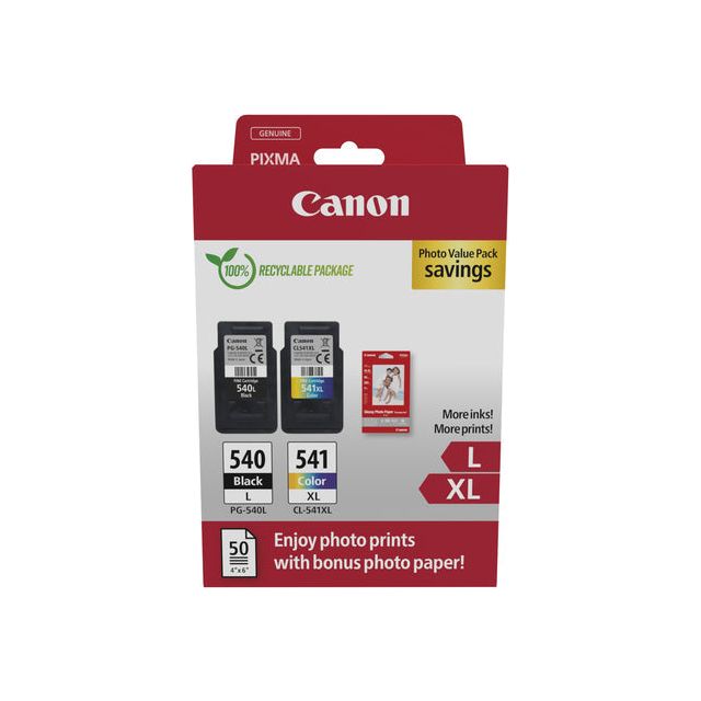 Canon - Inktcartridge  pg-540l cl-541xl zwart + kl