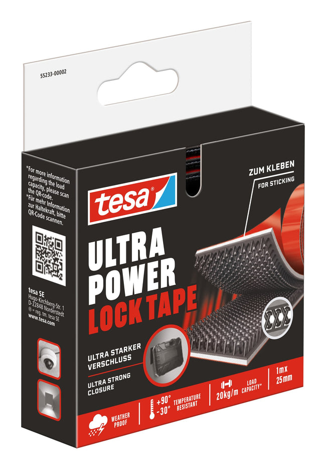 Tesa -  Klittenband ultra power lock e 100cmx25mm | 6 stuks