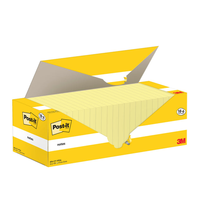 Post-it -  Memoblok 3m  654-cy 76x76mm geel