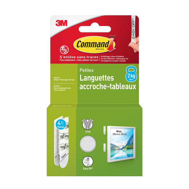 Command -  Bevestigingsstrip  klik vast klein 1.8kg wt | 12 stuks