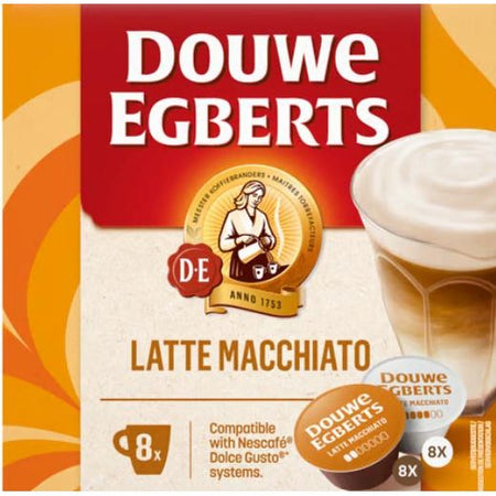 Douwe Egberts -  koffiecapsules Latte Macchiato, pak van 8 stuks