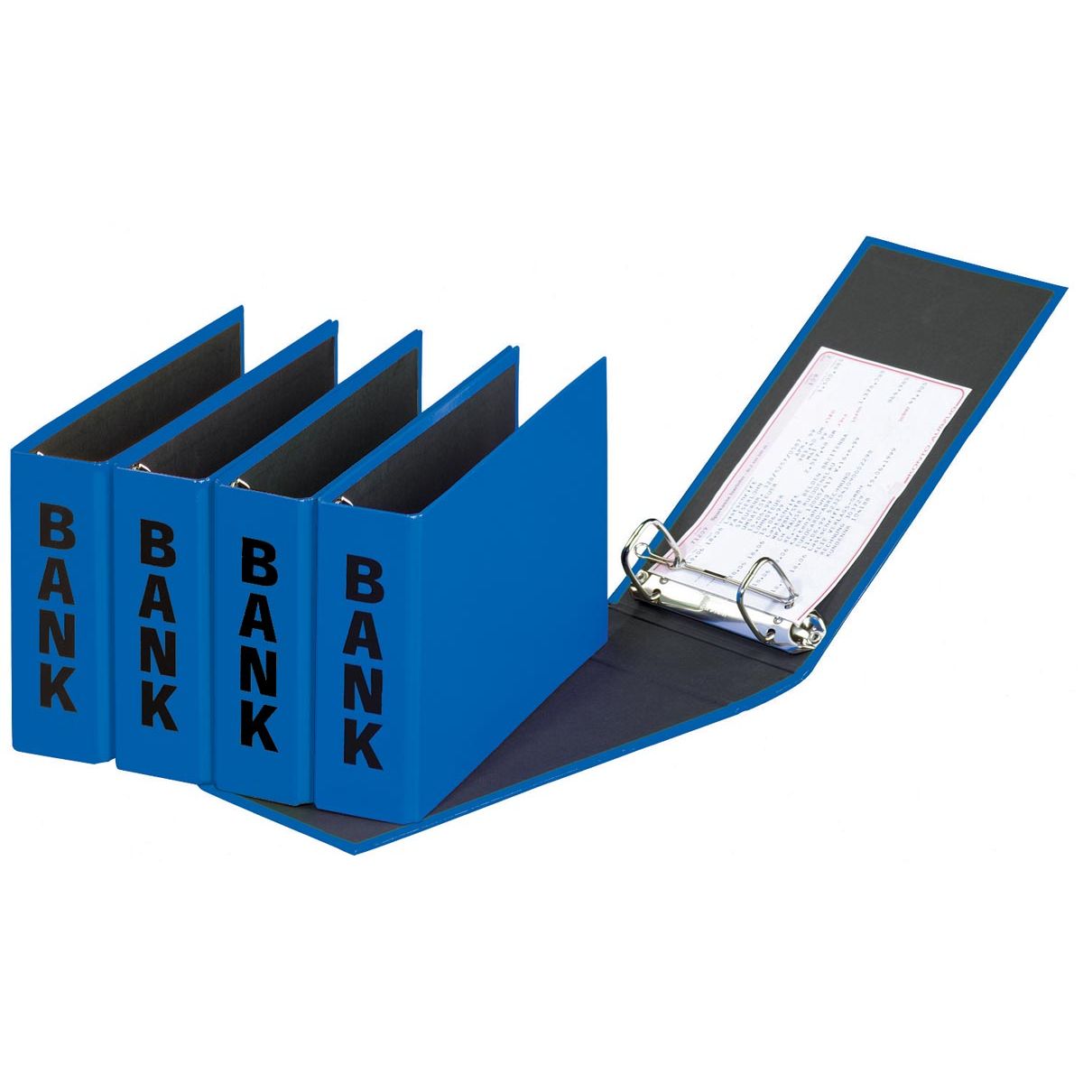 Pagna -   ringmap (PCR) ft 14 x 25 cm, blauw, glans uitvoering met zwarte belettering